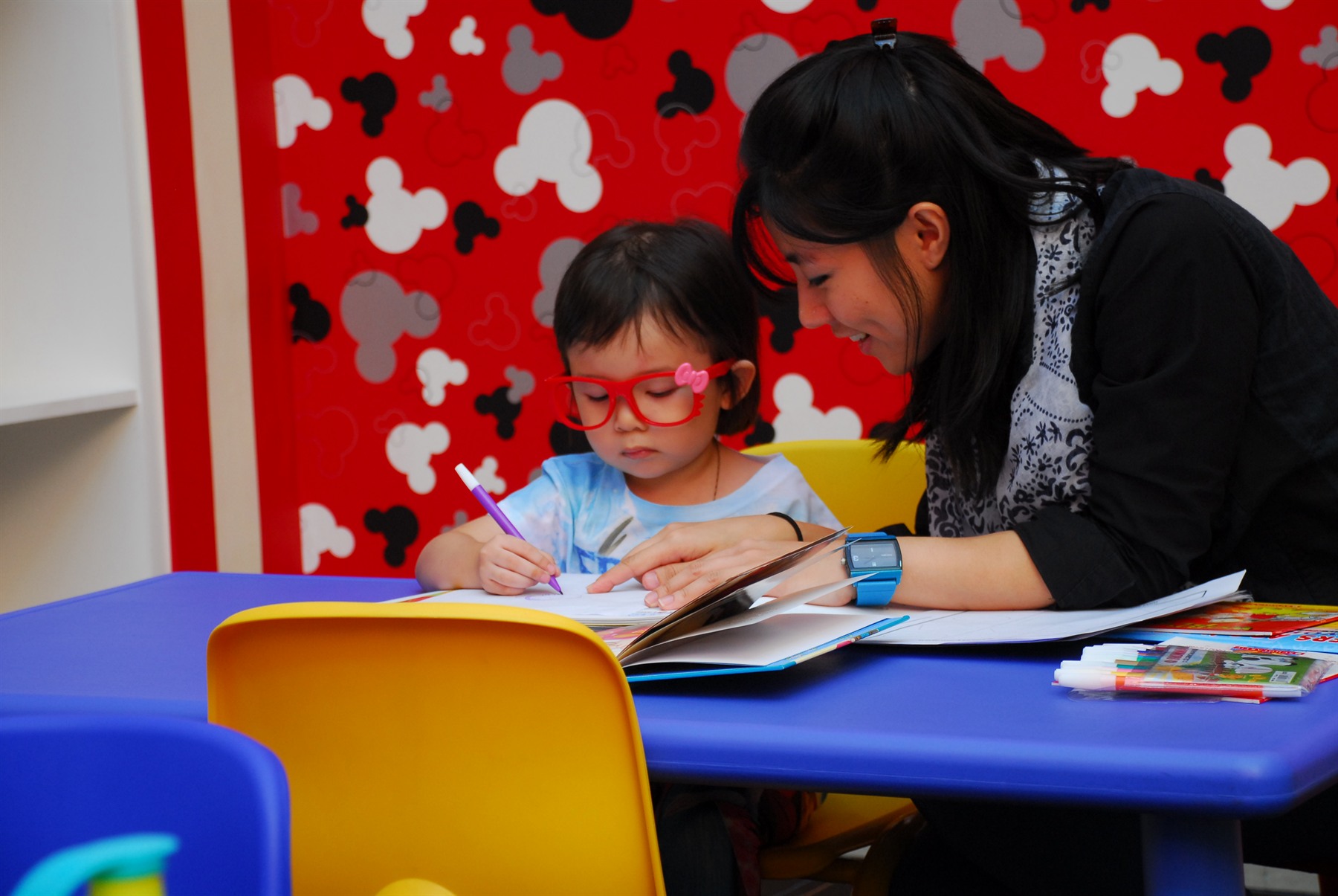 A classroom at Emmerich Education Center